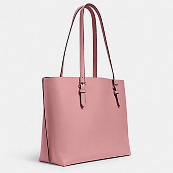 HOT DEAL 🔥Coach Mollie Shoulder Tote Bag Leather Pink color - Picture 2 of 16